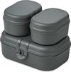 Lunchbox Set, Mini, 3 Delig, Organic, As Grijs - Koziol | Pascal Ready Mini