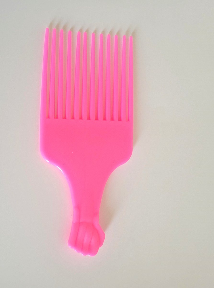 Peigne à Cheveux Afro En Plastique - Démêlant, Pour Perruques Tressées, 16x6,5 Cm
