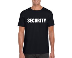 Security tekst t-shirt - zwart - heren - beveiliging - werkkleding M