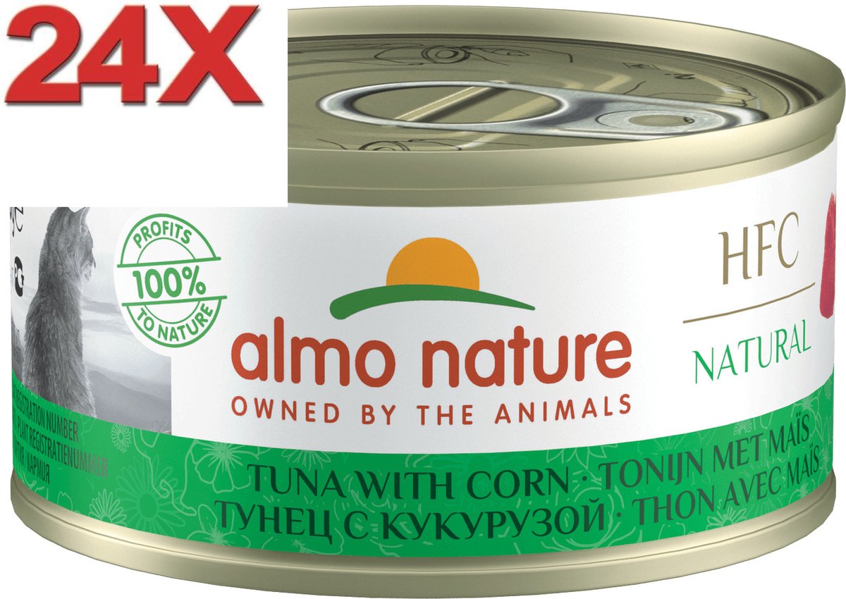 Almo Nature Almo Nature HFC - Kattenvoer - Tonijn & Mais - 24x70gr