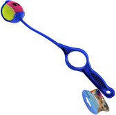 Nobleza Balwerper met Ergonomische Handgreep - Werpstok - Inclusief Tennisbal - 43.5 cm - Blauw