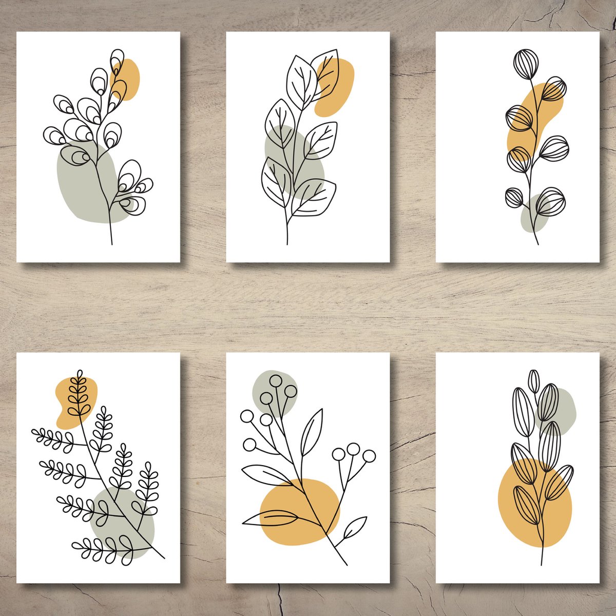 Kaartenset floral | blanco | 40 stuks