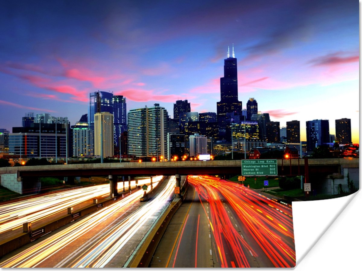 Poster Stad - Verkeer - Stad - USA - 40x30 cm