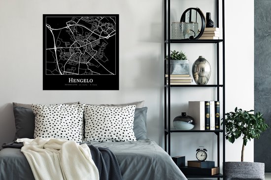 Affiche Hengelo - Plan de la ville - Carte - Plan d'étage - 75x75 cm