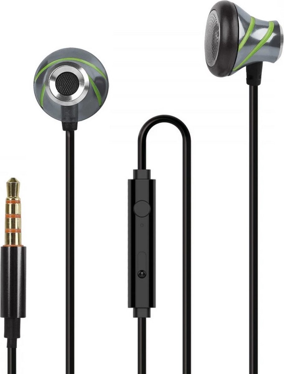Fontastic 250910 In-Ear Headset - Oordopjes met microfoon - 3.5 mm jack - Zwart