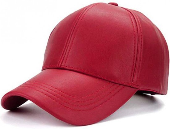 Fashion cap - Leder - Rood
