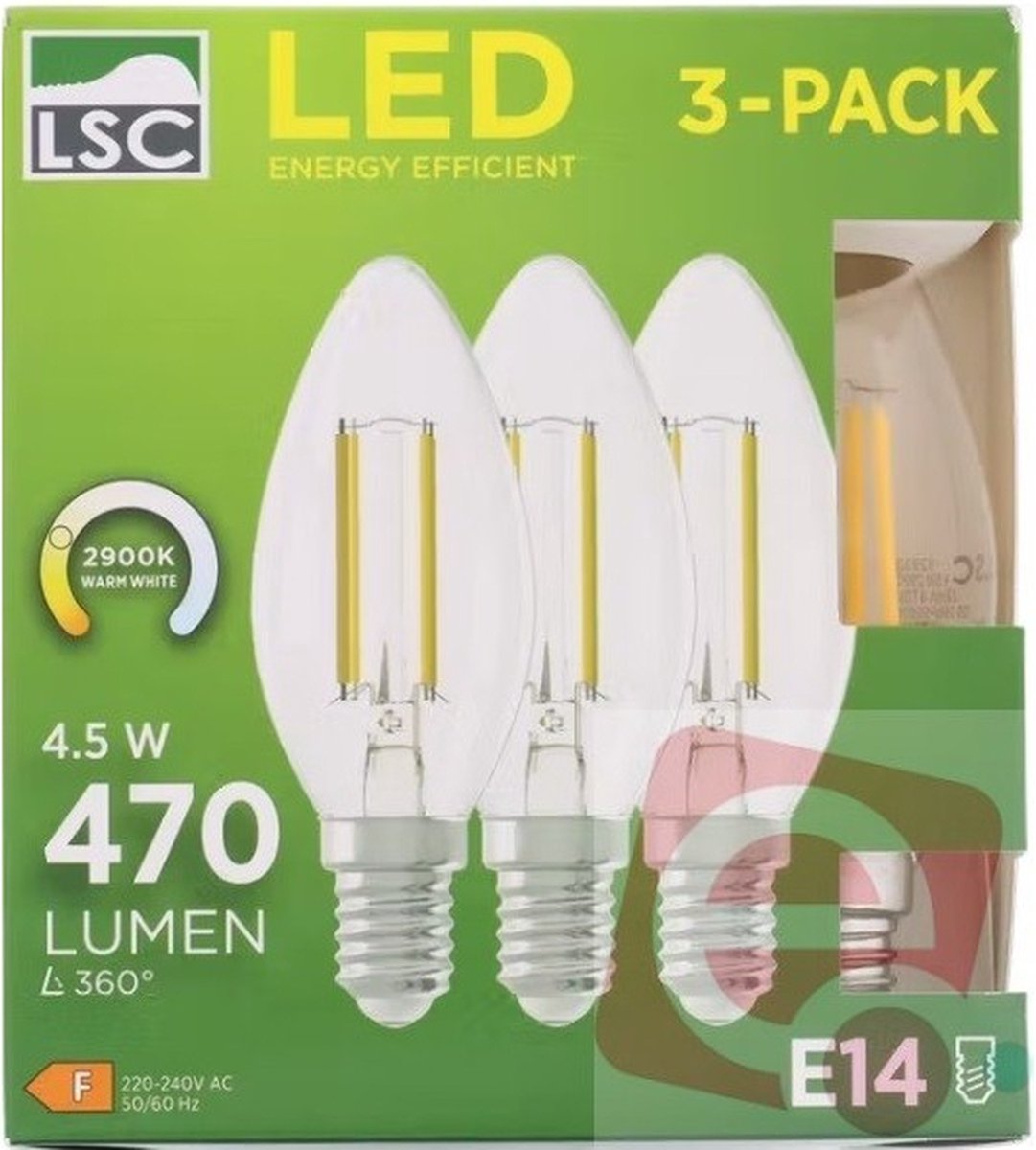 E14 LED Bougie Décorative Filament Ampoule Dimmable 4.5W