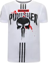 T-shirt Punisher Hommes - Wit