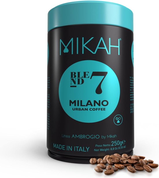 MIKAH Milano 7 Espresso - koffiebonen - blik - 4x 250gram