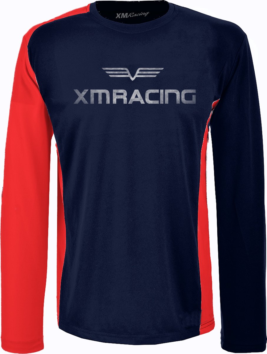 Heren - Two tone TECH Lange Mauwen T-shirt - Droogt snel - UV werend - Anti-Odor - Auto Racing - XM Racing
