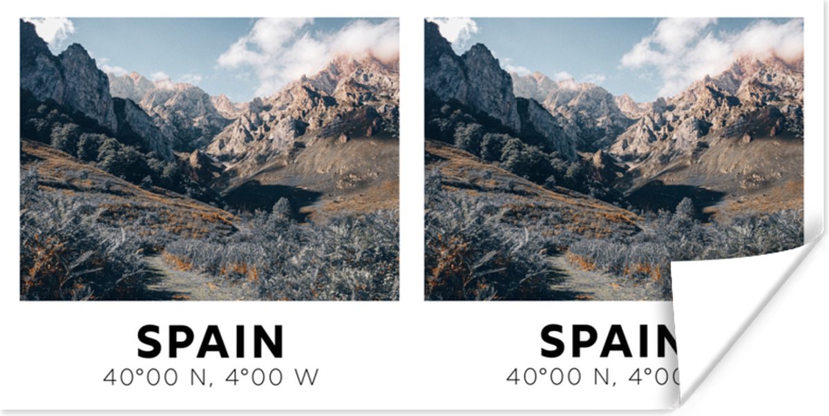 Poster Spanje - Bergen - Zomer - 150x75 cm