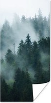 Affiche Brouillard - Arbres - Forêt - 80x160 cm