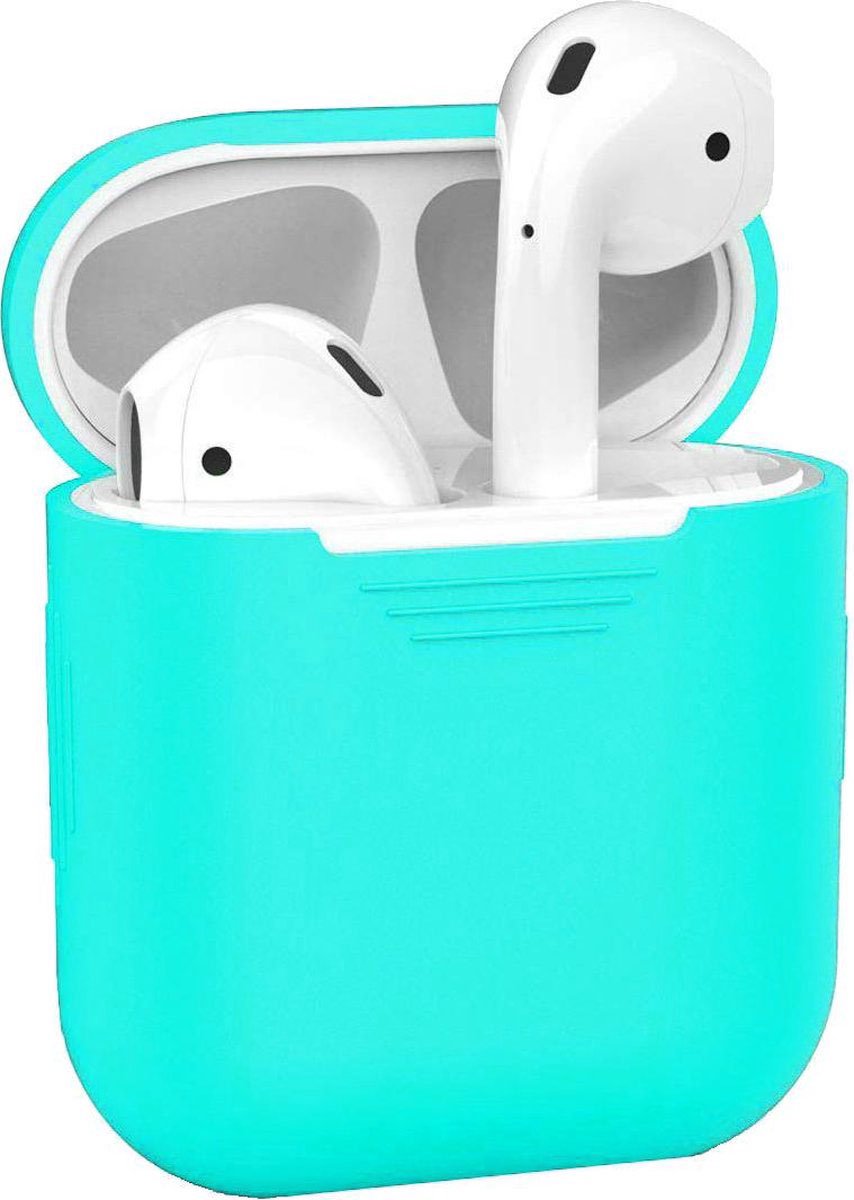 DW4Trading Siliconen Case Turquoise - Cover - Hoesje - Geschikt voor Apple Airpods 1 en 2