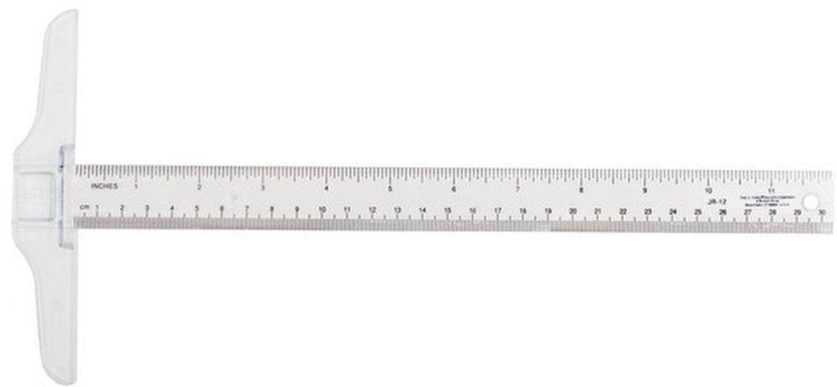 Westcott T-liniaal - tekendriehoek- 30cm - transparant - AC-JR12