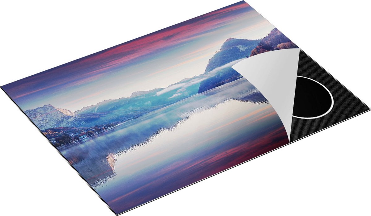 Chefcare Inductie Beschermer Meer in de Bergen - 71x52 cm - Afdekplaat Inductie - Kookplaat Beschermer - Inductie Mat