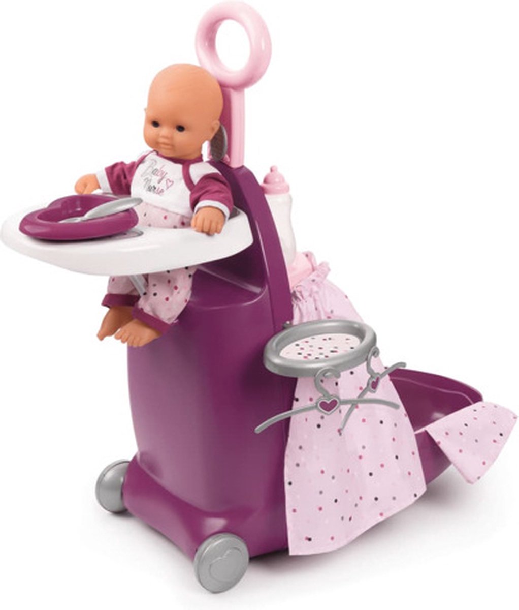 Smoby - Baby Nurse kinderstoel - Poppenstoel met bord en lepel - Poppenaccessoires voor poppen tot 42 cm - Vanaf 18 maanden