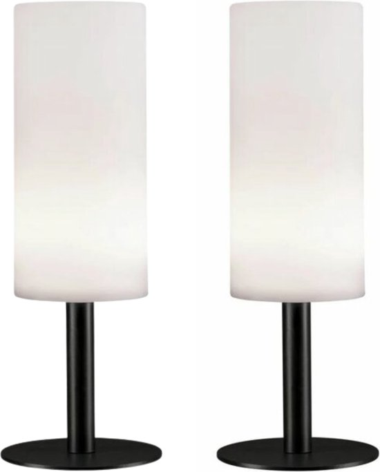 Designer Oplaadbare LED Tafellampen voor buiten  - Draadloos en Dimbaar - Duopack - Wit