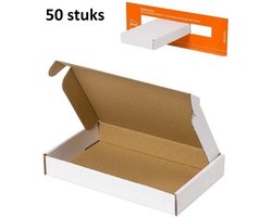 50x Stuks Brievenbusdoos A6 brievenbusdozen - 180x115x28 mm - verzenddoos met bovenklep