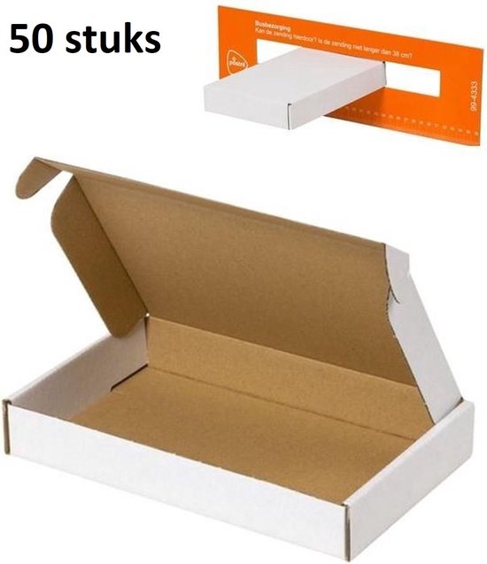 50x Stuks Brievenbusdoos A6 brievenbusdozen - 180x115x28 mm - verzenddoos met bovenklep