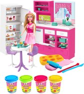 Maison de poupée - Poupées de maison de poupée - Ensemble d'argile de cuisine de Linda - Maisons de Maisons de poupées - Meubles de maison de poupée - Accessoires de maison de poupée - Maison de Barbie - Maison de rêve - Outils Argile