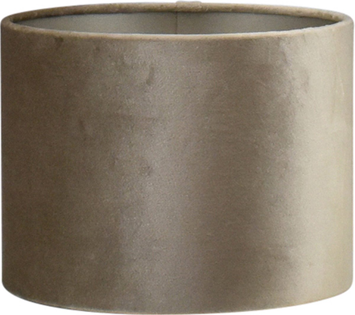 Lampenkap Cilinder - 20x20x15cm - Fendi velours taupe - taupe binnenkant