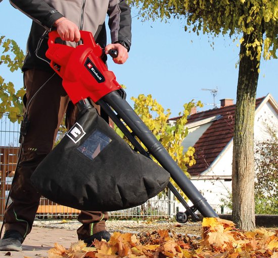 Einhell Elektrische Bladblazer/-zuiger GC-EL 3024 E - 3000 W - Blaas-/zuigfunctie - 40 L opvangzak - Blaassnelheid: 240 km/u - Hakselfunctie: 10:1