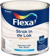 Flexa Strak in de Lak - Watergedragen - Zijdeglans - gebroken wit RAL 9010 - 250 ml