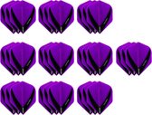 10 Sets (30 stuks) Stevige XS100 Vista - dart flights - Multipack - Paars