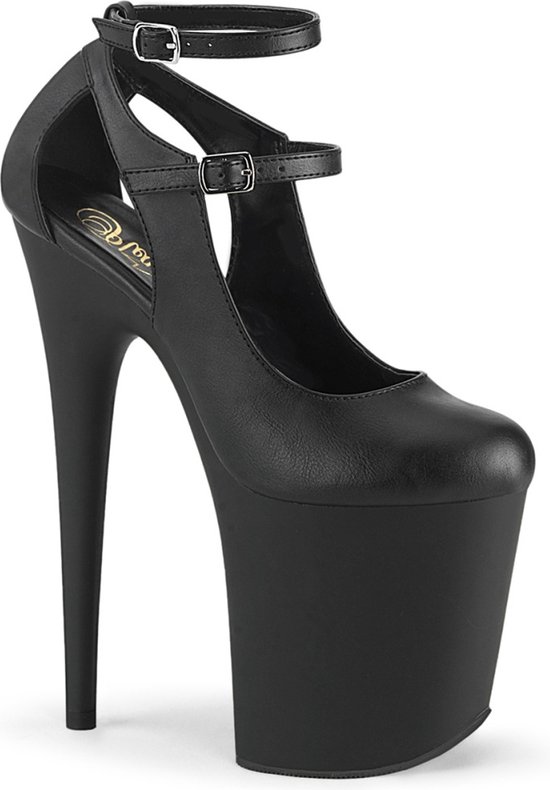 Pleaser - FLAMINGO-850 Hoge hakken - Paaldans schoenen - 39 Shoes - Zwart