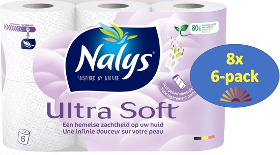 modder Manier Shetland Nalys- Toiletpapier - Ultra soft - Eco 8x6 stuks - voordeelverpakking |  bol.com