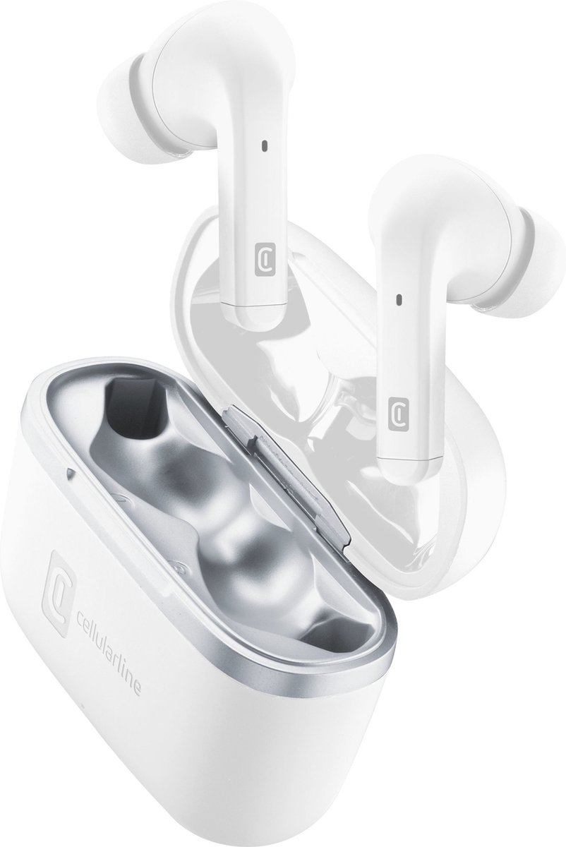 Cellularline Keen Headset True Wireless Stereo (TWS) In-ear Oproepen/muziek Bluetooth Wit