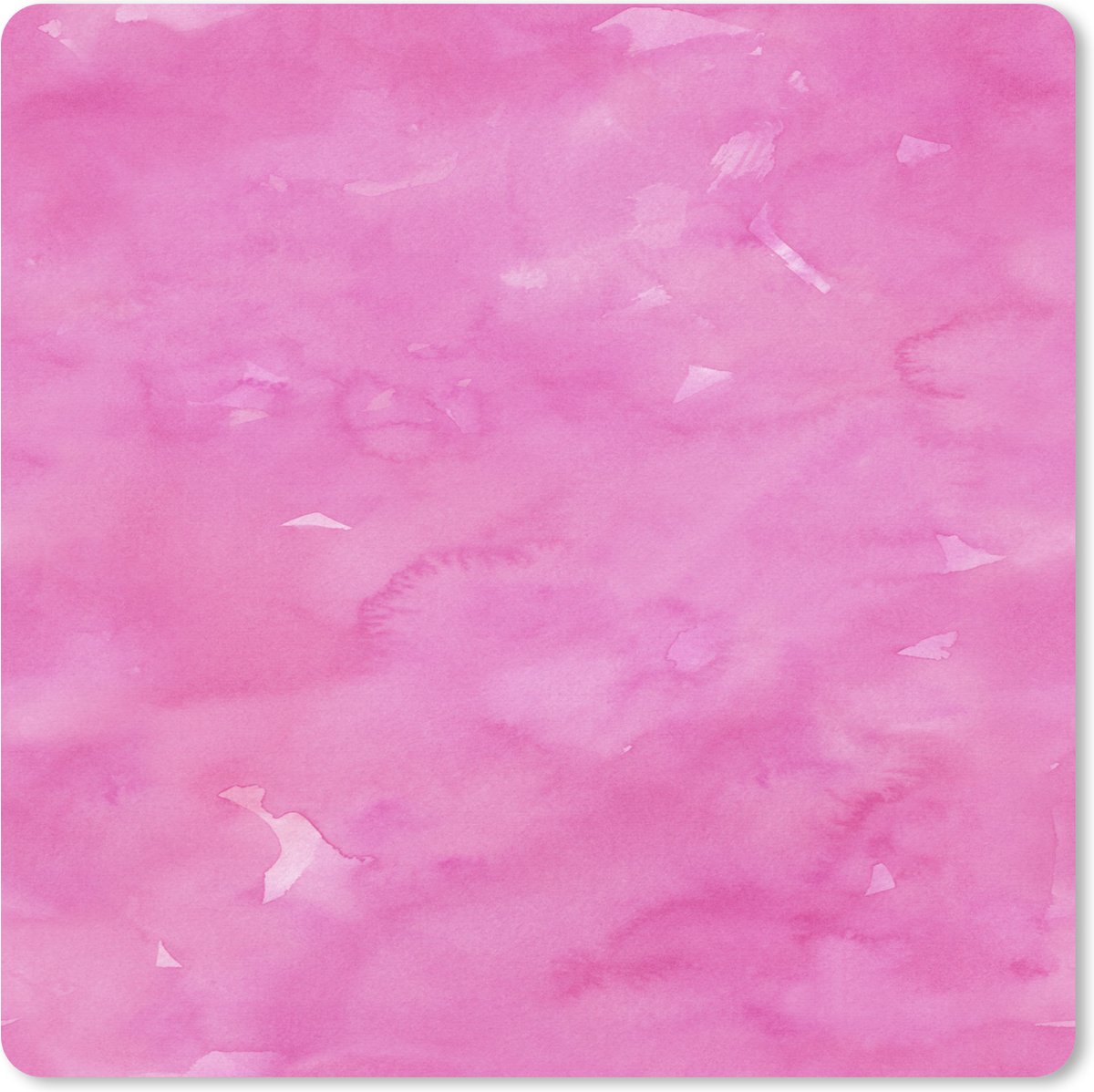 Muismat XXL 60x60 cm - Bureau onderlegger - Bureau mat Waterverf - Roze - Patronen - Bureaumat - Gaming mousepad xl - Bureaulegger groot - Computer deskmat
