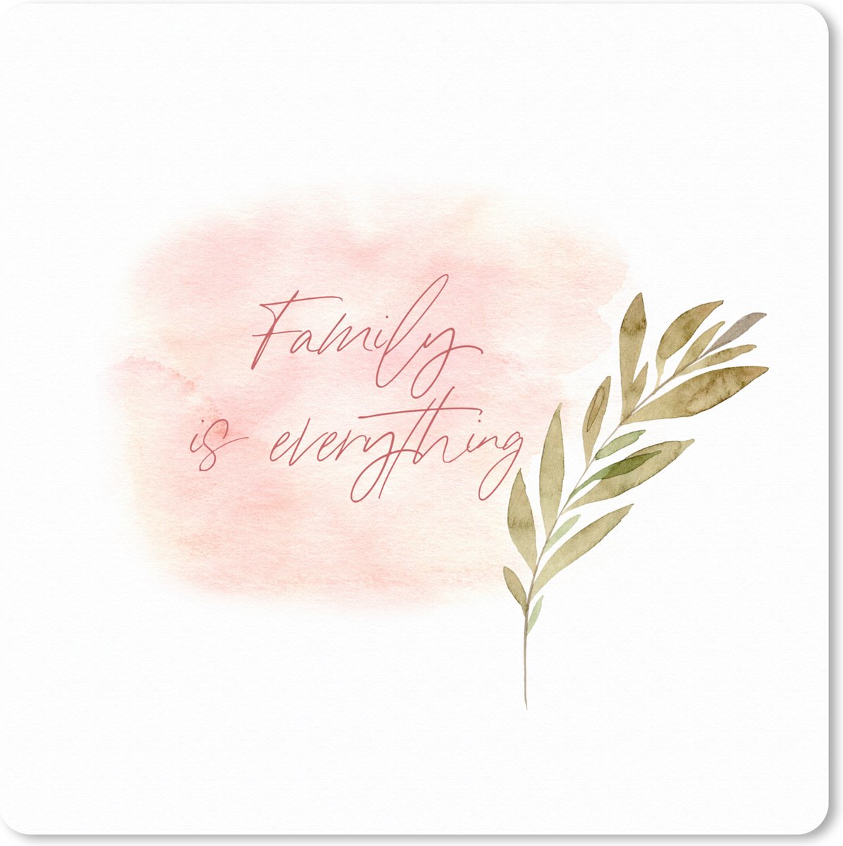 Muismat XXL 50x50 cm - Bureau onderlegger - Bureau mat Quotes - Family is everything - Spreuken - Familie - Bureaumat - Gaming mousepad xl - Bureaulegger groot - Computer deskmat