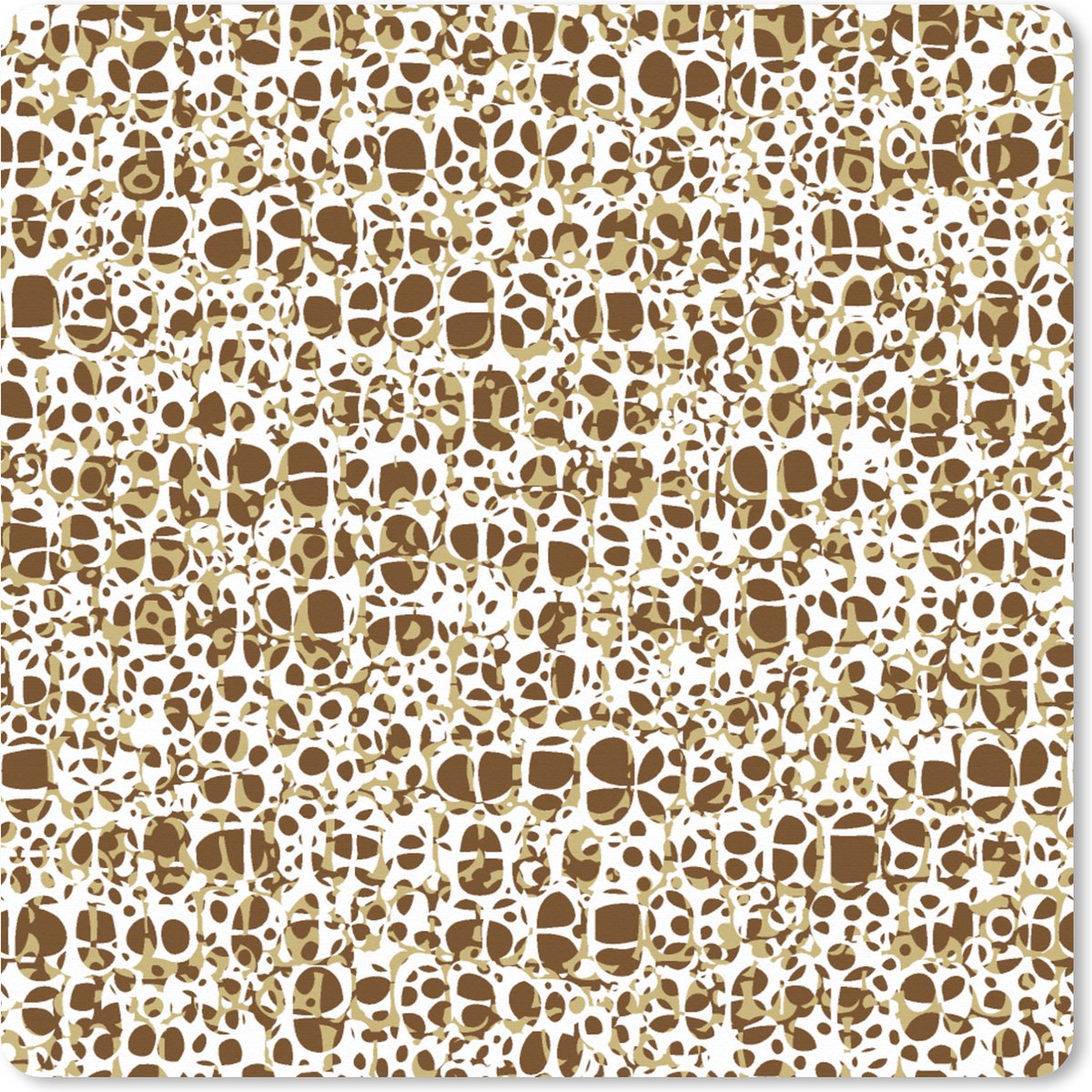 Muismat XXL 80x80 cm - Bureau onderlegger - Bureau mat Dierenhuid - Reptielen - Bruin - Patronen - Bureaumat - Gaming mousepad xl - Bureaulegger groot - Computer deskmat