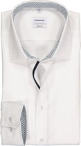 Seidensticker regular fit overhemd - wit (contrast) - Strijkvrij - Boordmaat: 46
