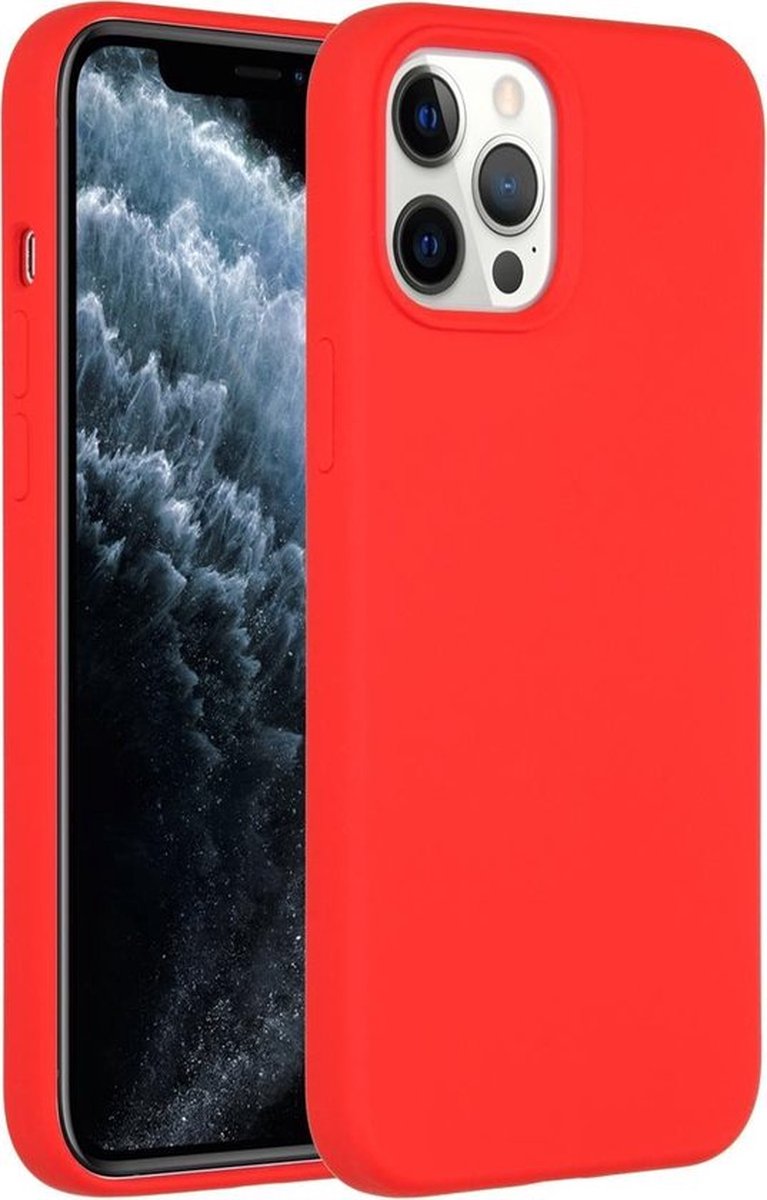 Hoesje geschikt voor Apple iPhone 12 PRO MAX - Siliconen Back Cover - rood