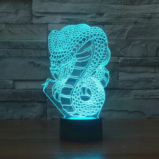 Draken LED Nachtlampje, 'De Duivelslang' RGB LED Licht, Sfeervolle Home Decoratie voor Liefhebbers van Mystieke Wezens
