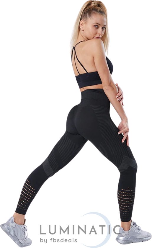 Sportlegging Dames - Yoga Legging - Fitness Legging - Legging Dames - Sport Legging - Shapewear Dames - Booty Legging | Luminatic® | Zwart | Maat M — afbeelding 2