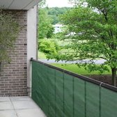 Balcona - Balkonscherm - Schuttingdoek - Groen - 500 x 90 CM - Balkondoek - Wind- en zichtvrij balkon - Incl. bevestingsmateriaal