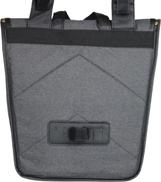 Dubbele fietstas grijs/zwart - Kleine fietstas dubbel - Fietstassen Waterdicht - 23 liter - Fluorescerend - Stevige fietstas van Willex — afbeelding 3