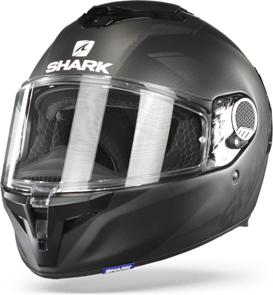 Shark Spartan Gt Blank Mat Bcl. Micr. Black Anthracite Anthracite Kaa XS - Maat XS - Helm