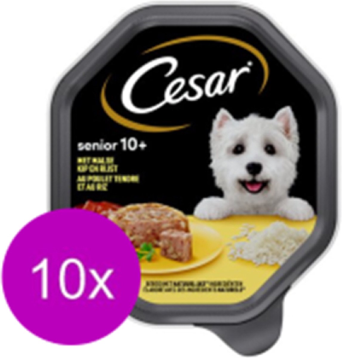 Cesar Cesar Senior Kuipje In Gelei Kip & Rijst - Hondenvoer - 150g