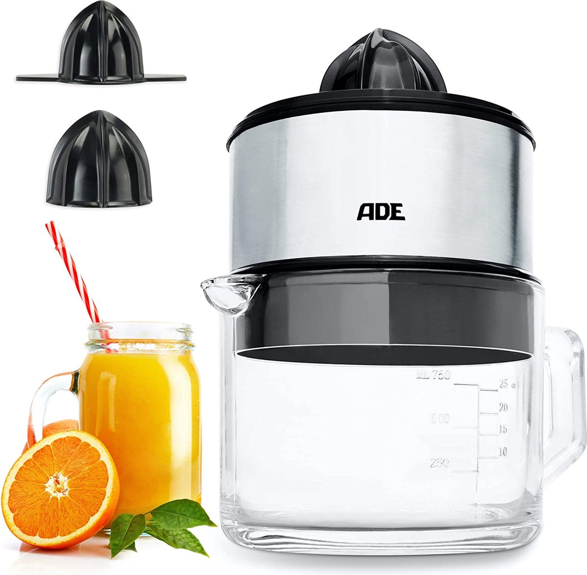 Citruspers - Elektrische Sinaasappelpers - Fruitpers - Citroenpers - Rvs - Pershendel