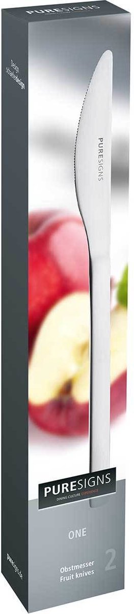 PURESIGNS One Fruitmessen – 2-delig – Mat RVS