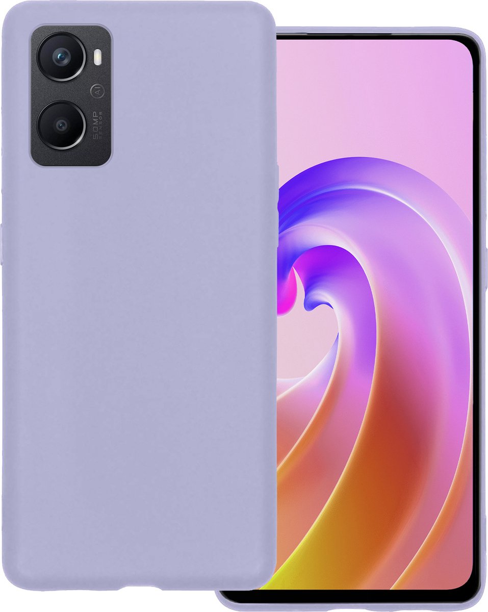 Hoesje Geschikt voor OPPO A76 - Sterk & Shockproof - Hoes Cover - Siliconen Case - Lila