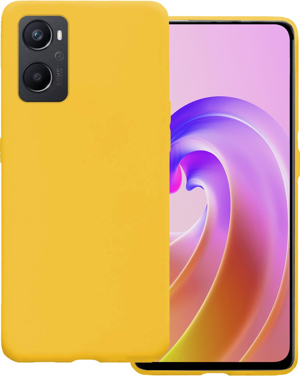 Hoesje Geschikt voor OPPO A76 - Sterk & Shockproof - Hoes Cover - Siliconen Case - Geel