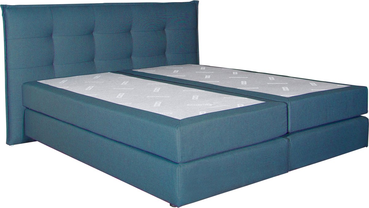 Omra George Boxspring 180x210 cm met Topdekmatras Petrol - afbeelding 3