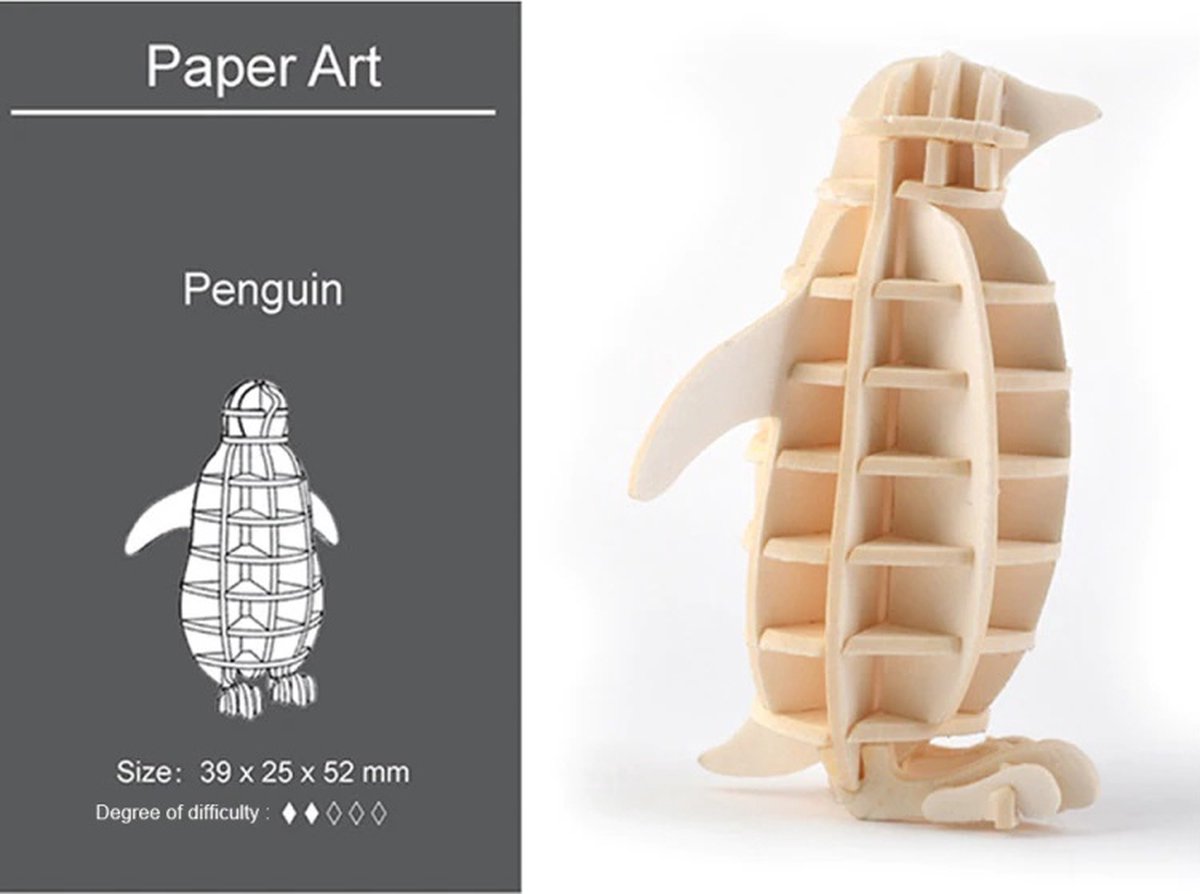 Puzzle 3D animaux en bois - Puzzle - 3D - A monter soi-même - Kit