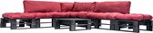 vidaXL-6-delige-Loungeset-pallet-met-rode-kussens-hout