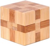 DW4Trading Puzzle Cerveau 3D en Bambou Cube 2 - 5x5 cm
